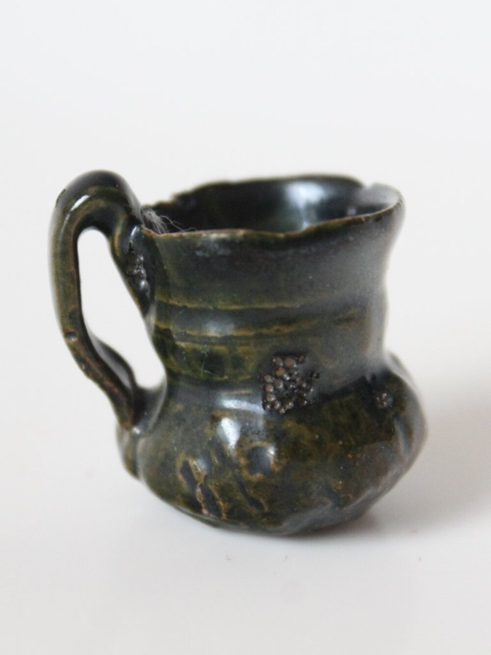Miniature Wonky Green Vessel